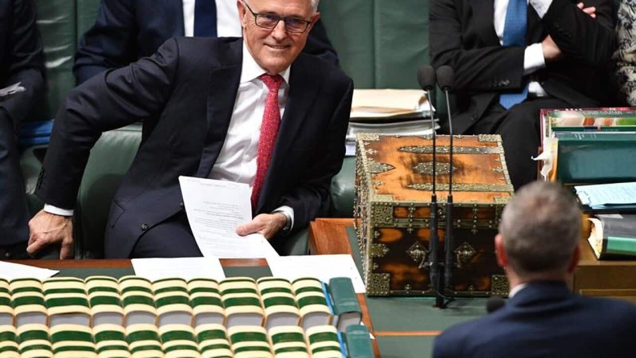 Prime Minister Malcolm Turnbull in parliament.