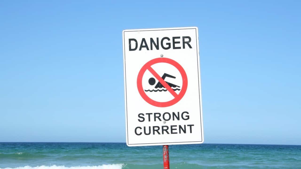 Warning Sign at the Beach