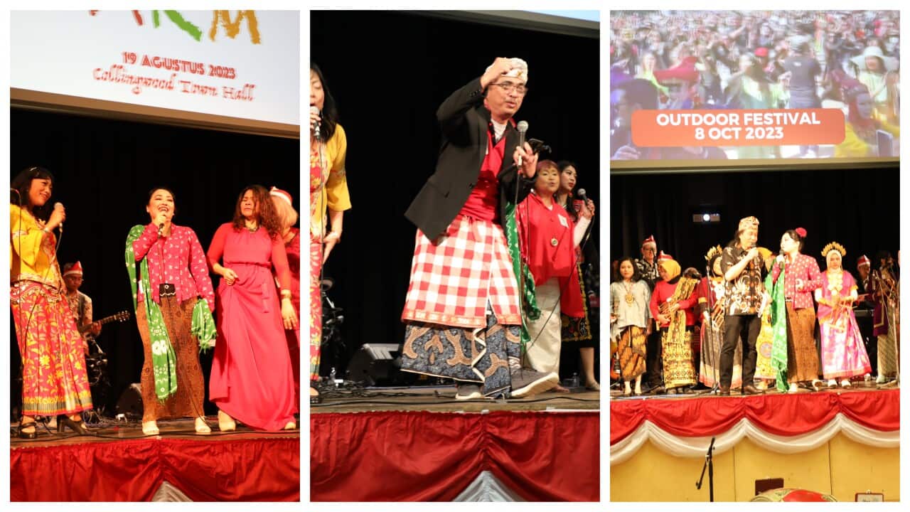ARM performance at Kembang Nusantara at Collingwood Town Hall, 19 Aug 2023. Credit: SBS Indonesian.