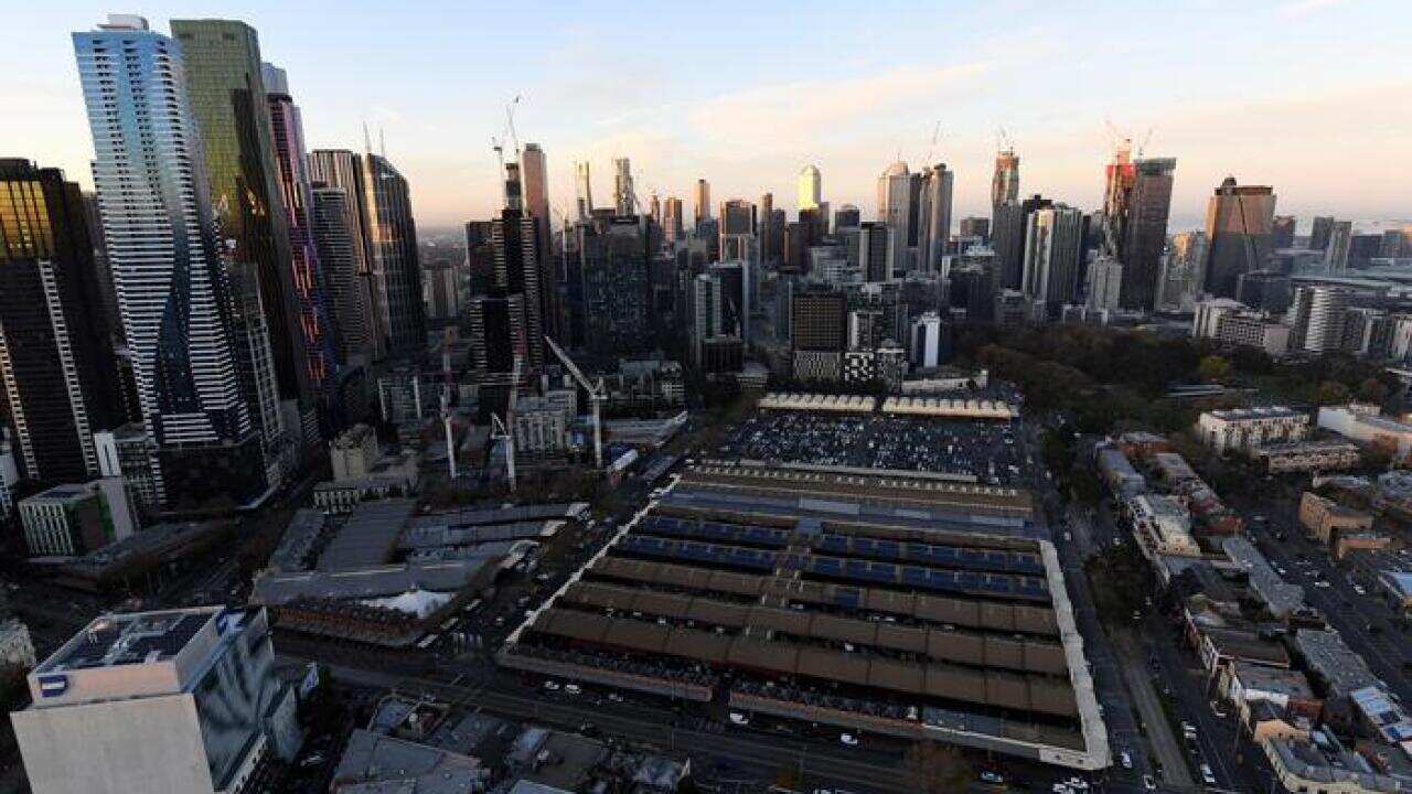 General view of the Victoria Market precinct in Melbourne.
