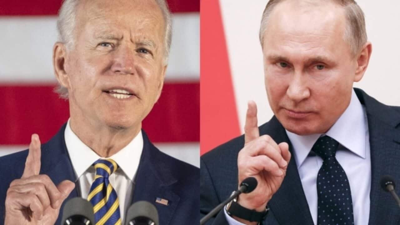 Biden does not believe Putin has withdrawn troops from the Ukraine border.