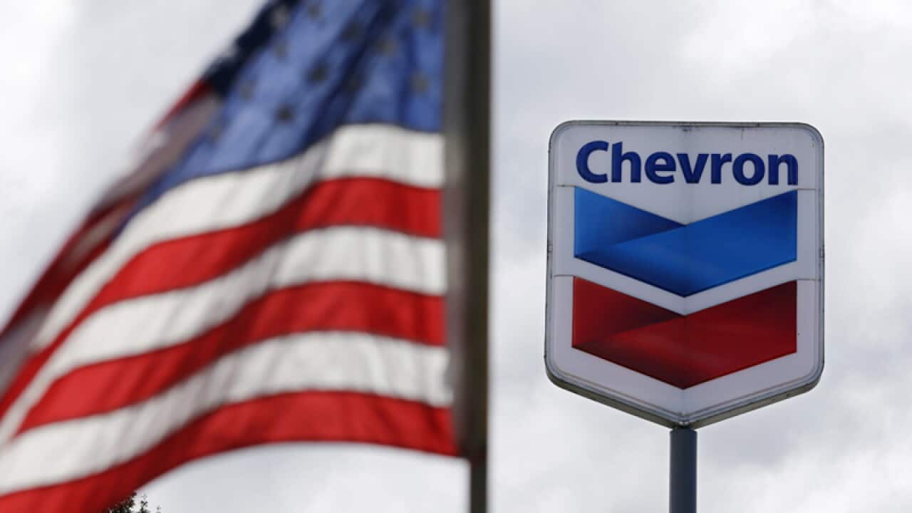A Chevron gas station sign in Washington state