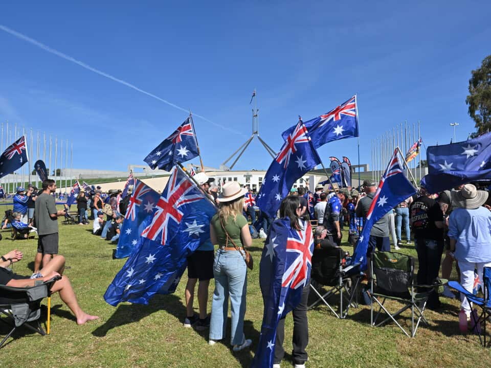 AUSTRALIA MARCHES CANBERRA RALLY
