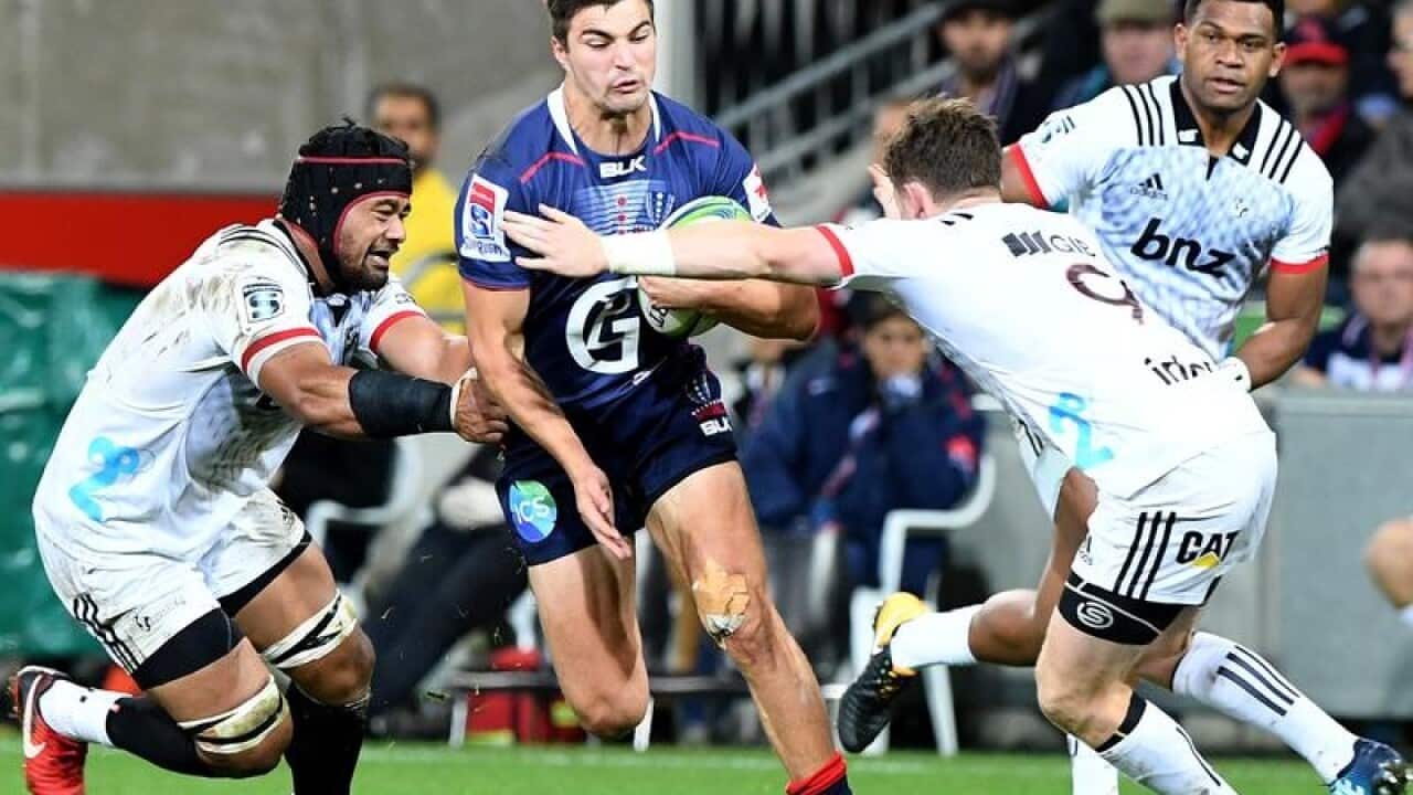 Jack Maddocks of the Rebels makes a run.