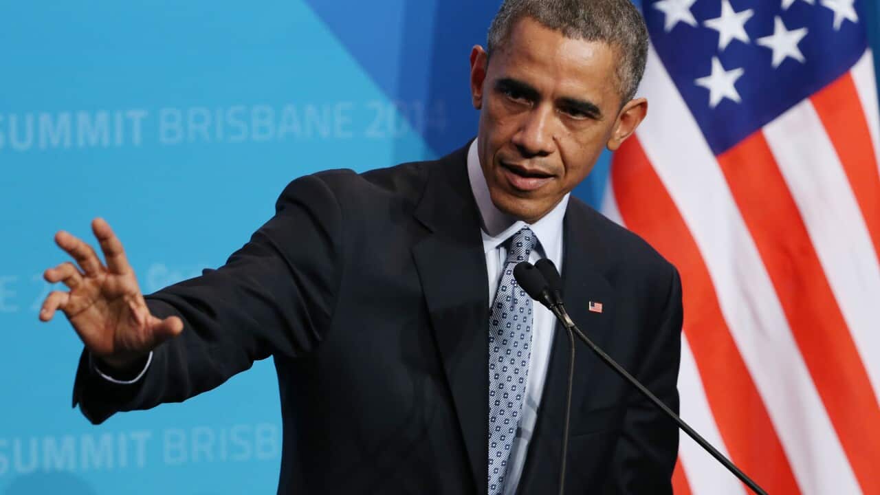 Barack Obama speaks at his closing press conference of the G20 (AAP)