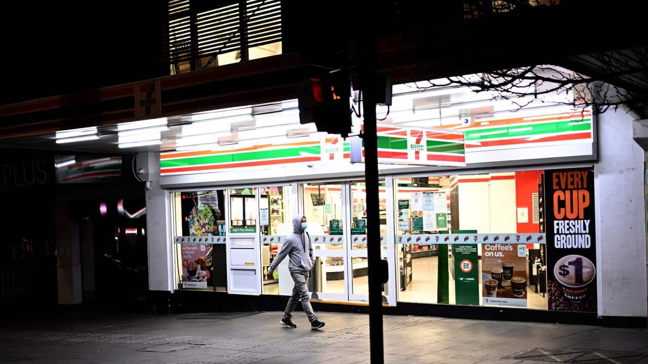 An almost deserted Bankstown shopping district