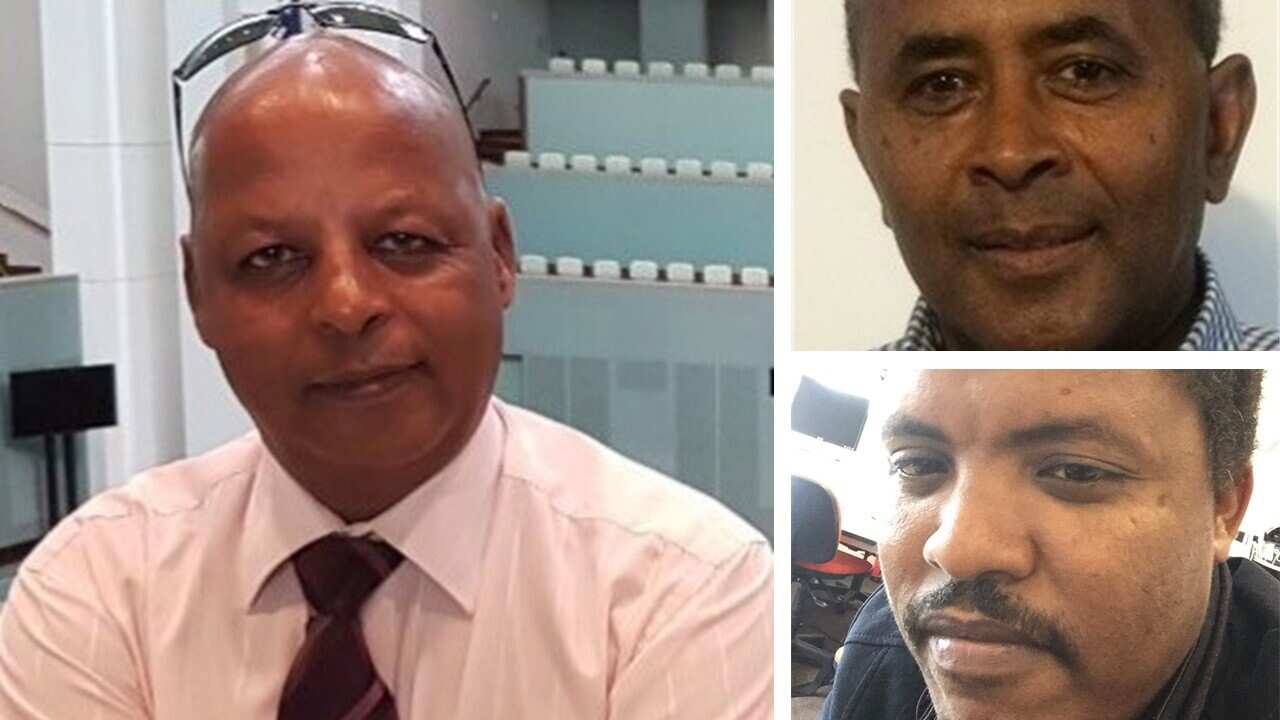 Ayalew Hundessa (L), Adamu Tefera (T-R) and Dr Fisaha Haile Tesfay (B-R).