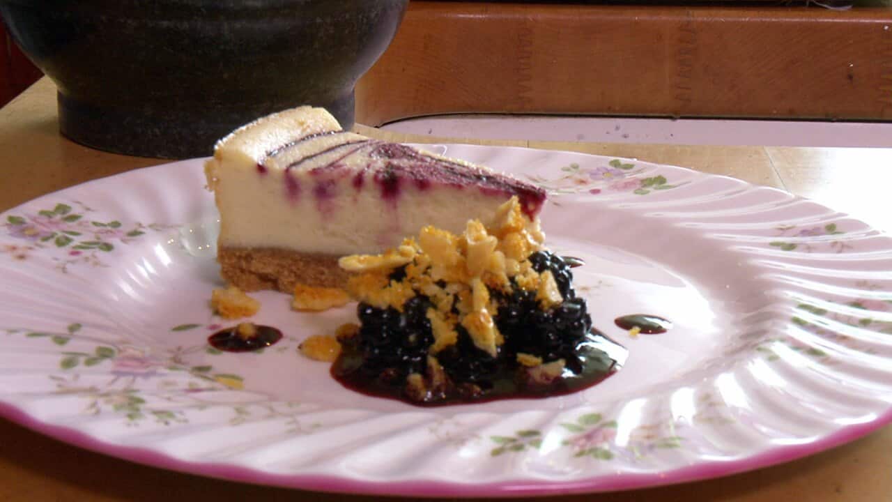 Glynn Purnell Blackberry cheesecake