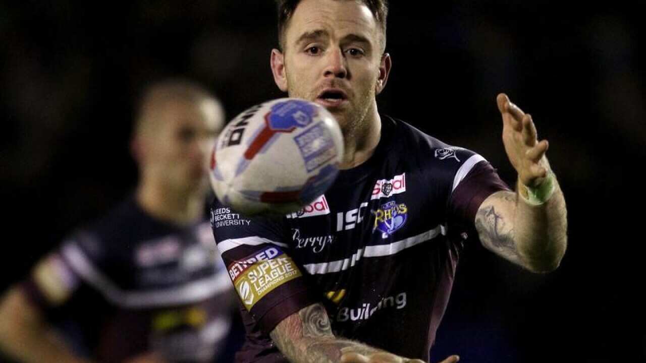 Leeds Rhino's Richie Myler in action at Halliwell Jones Stadium.