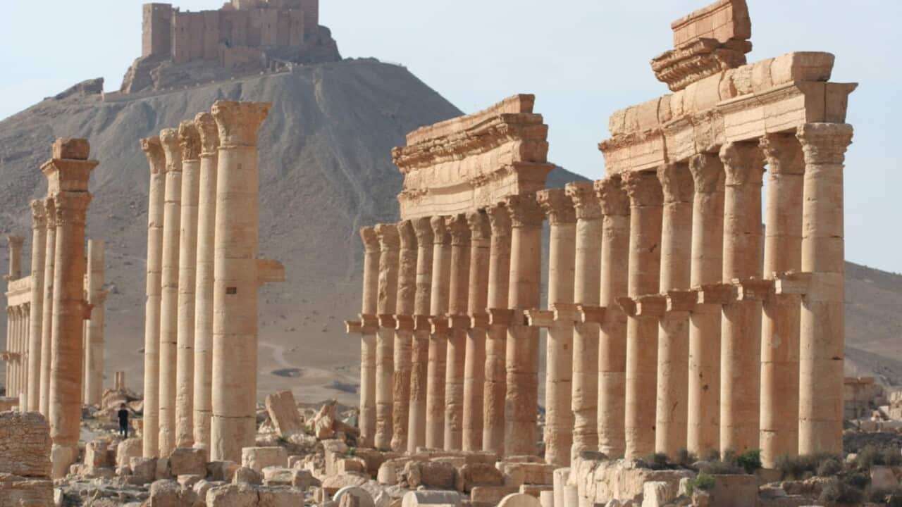Ruins of the antique city of Palmyra located on an oasis in central Syria on April 13, 2010. The Islamic state army took control of the northern part of the city on May 20, 2015. (AAP Image/NEWZULU/ANTOINE MATEOS)
