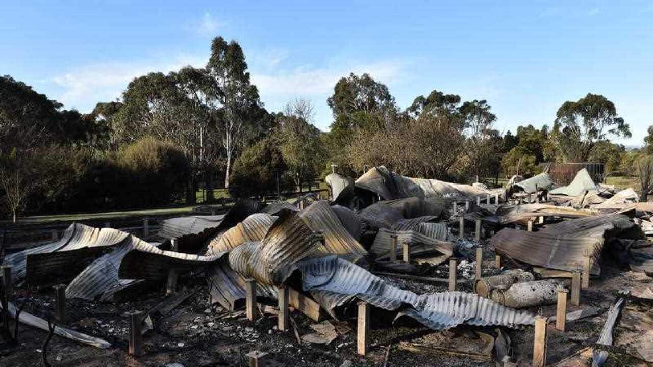 The ruins of a house near Lancefield north of Melbourne.