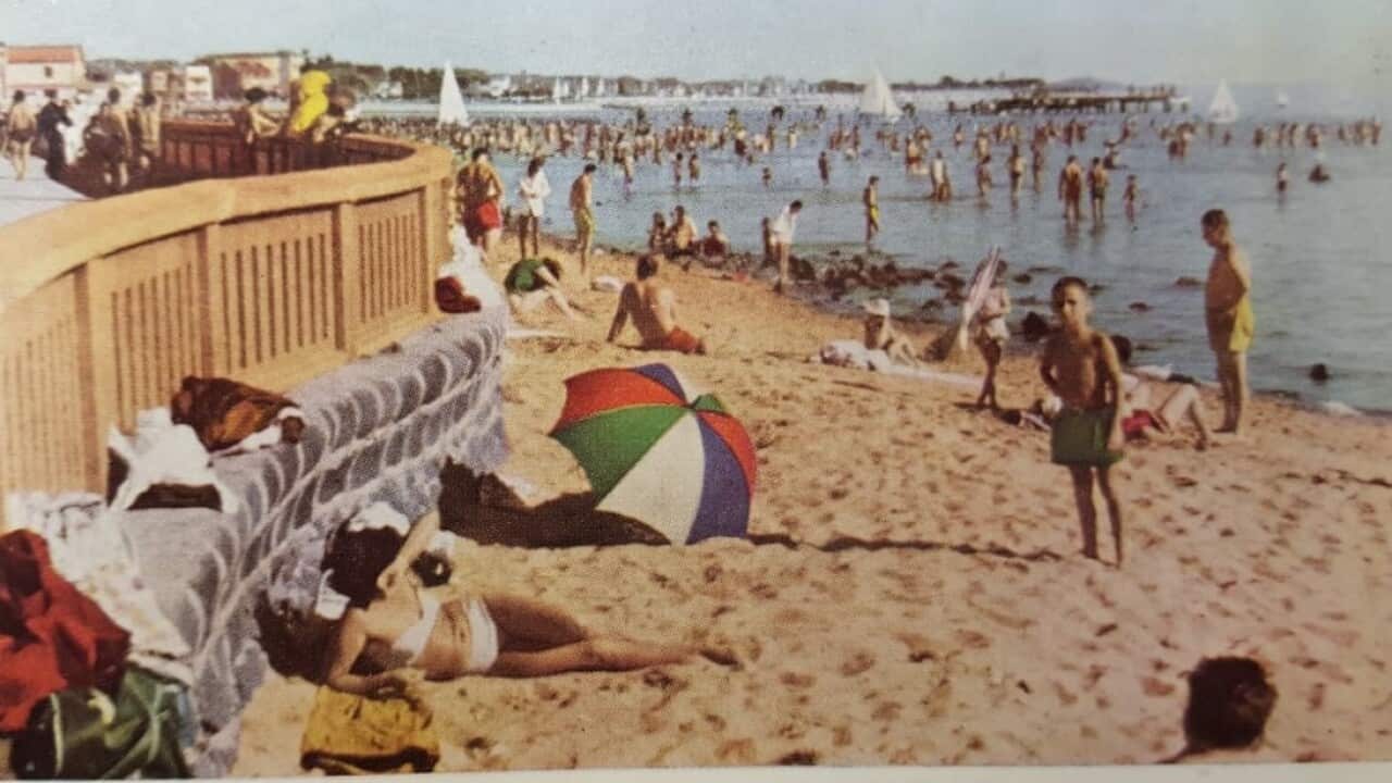 St Kilda Beach in den 1960er Jahren