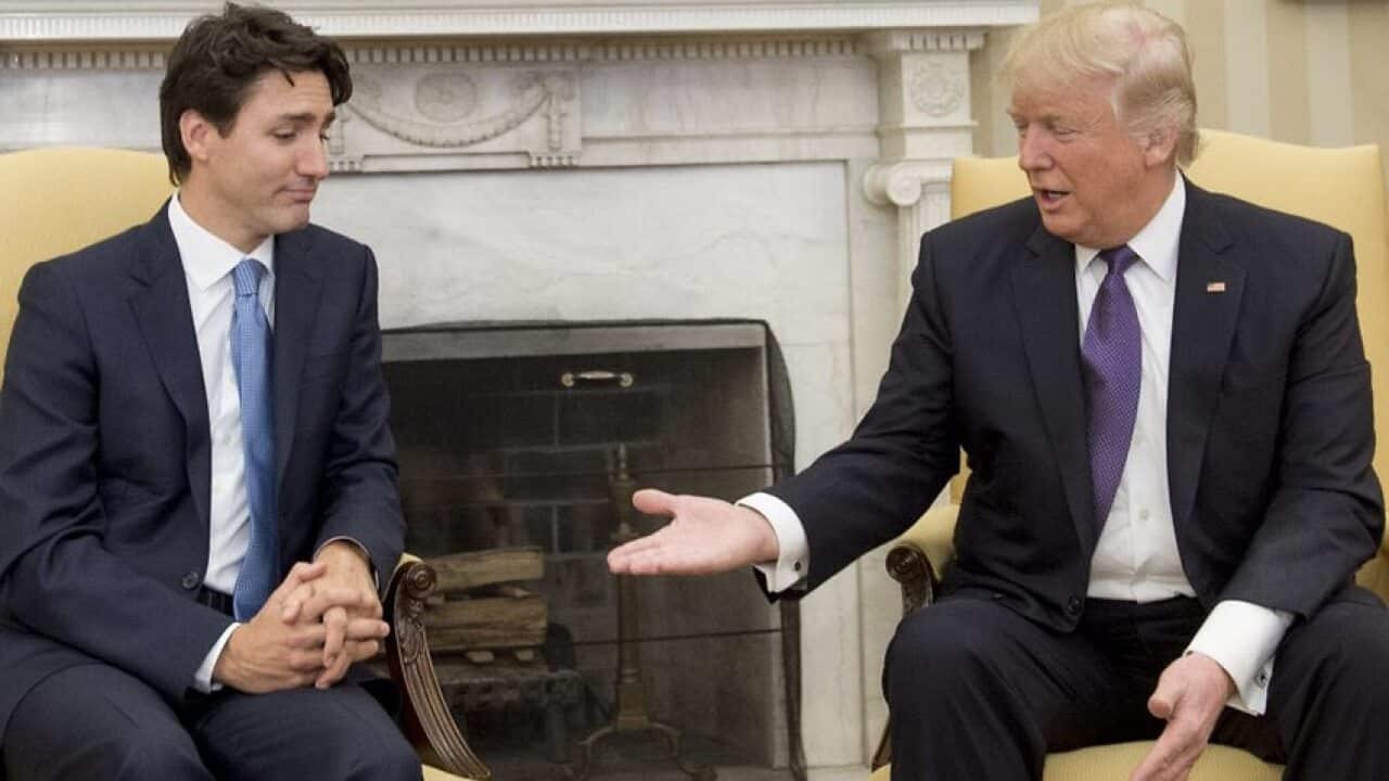 Canadian Prime Minister Justin Trudeau and US President Donald Trump