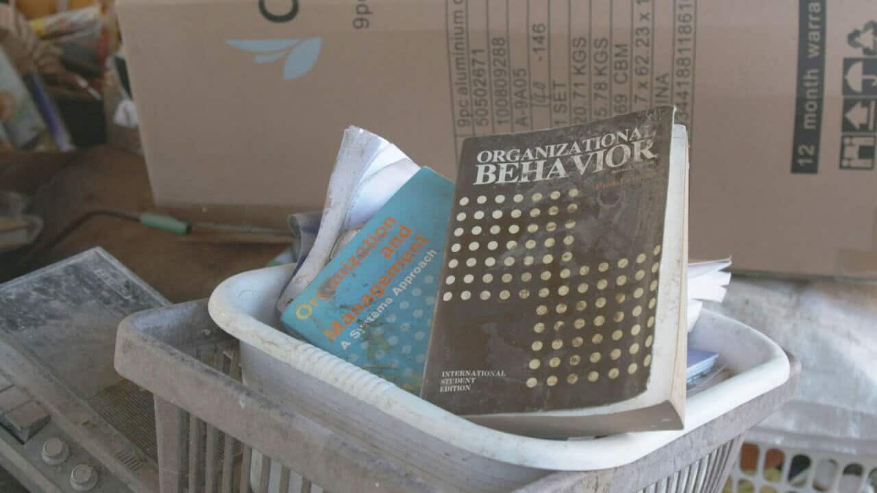 Organisational book in hoarder's home