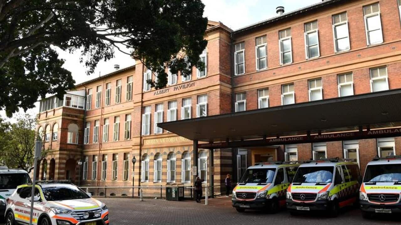 Ambulances outside the Royal Prince Alfred Hospital (file image)