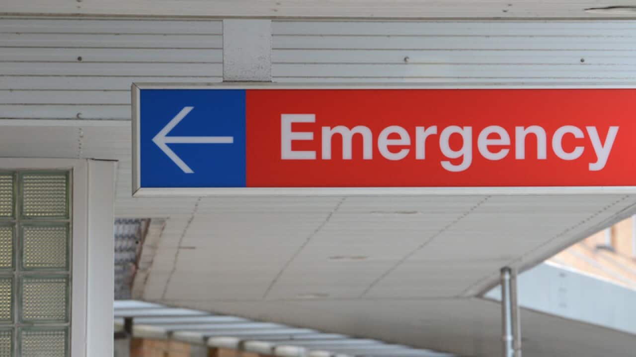 An emergency department sign