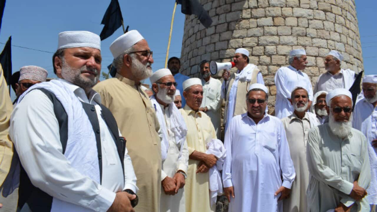 Tribal leaders protesting against FATA merger