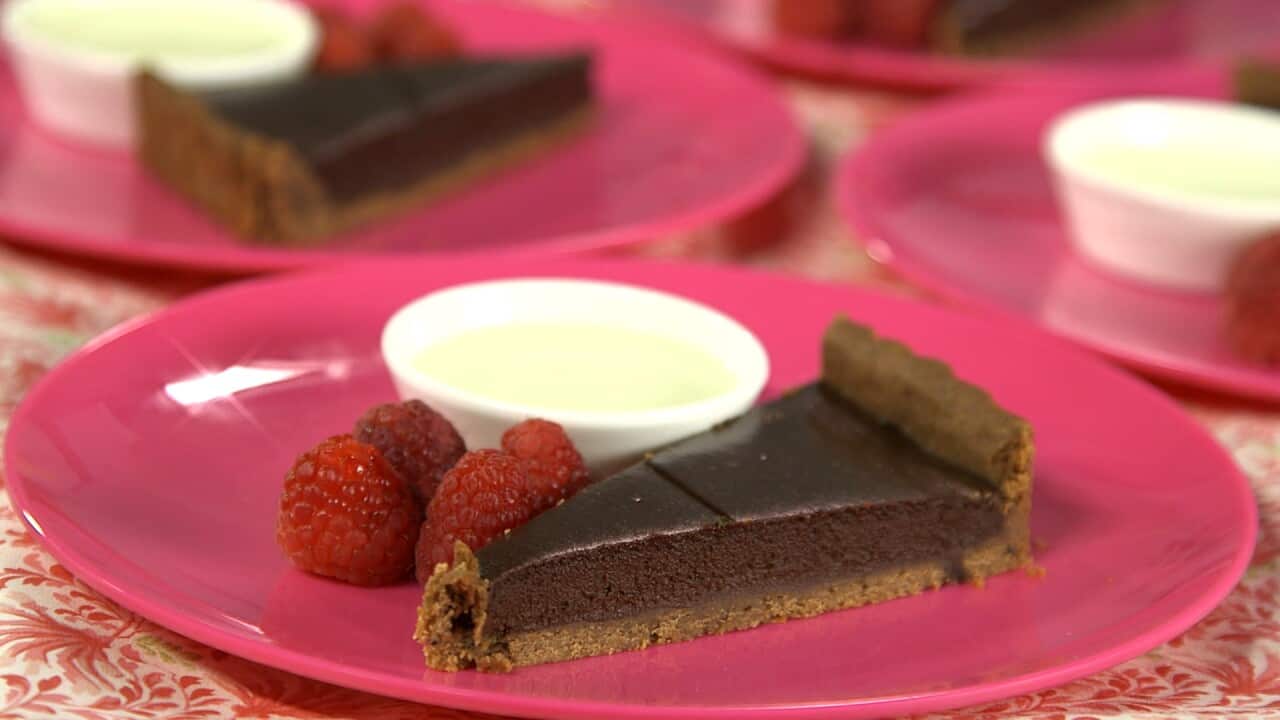 Chocolate ganache tart