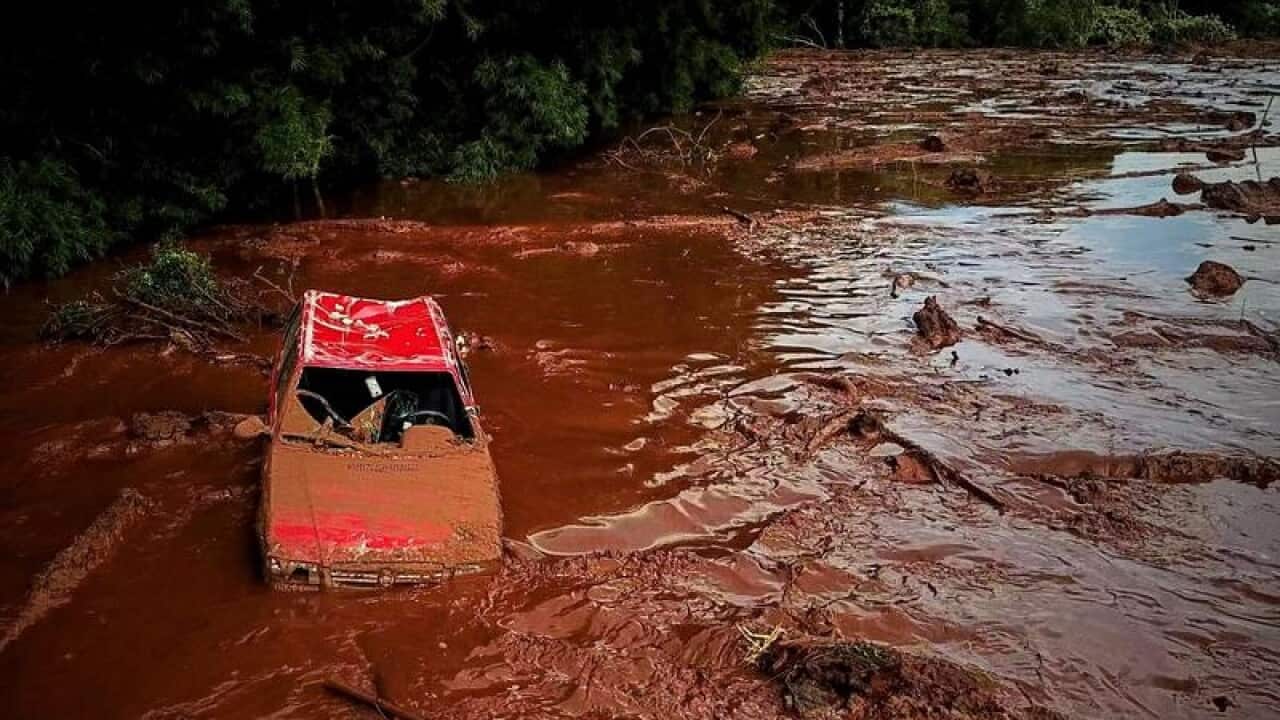 sludge from the burst van