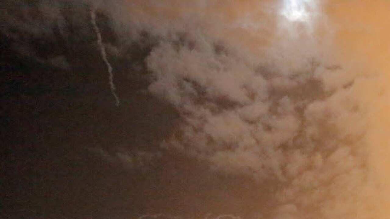 Syrian air defenses intercept Israeli missiles targeting an area in Damascus, Syria, 21 January 2019 (AAP)