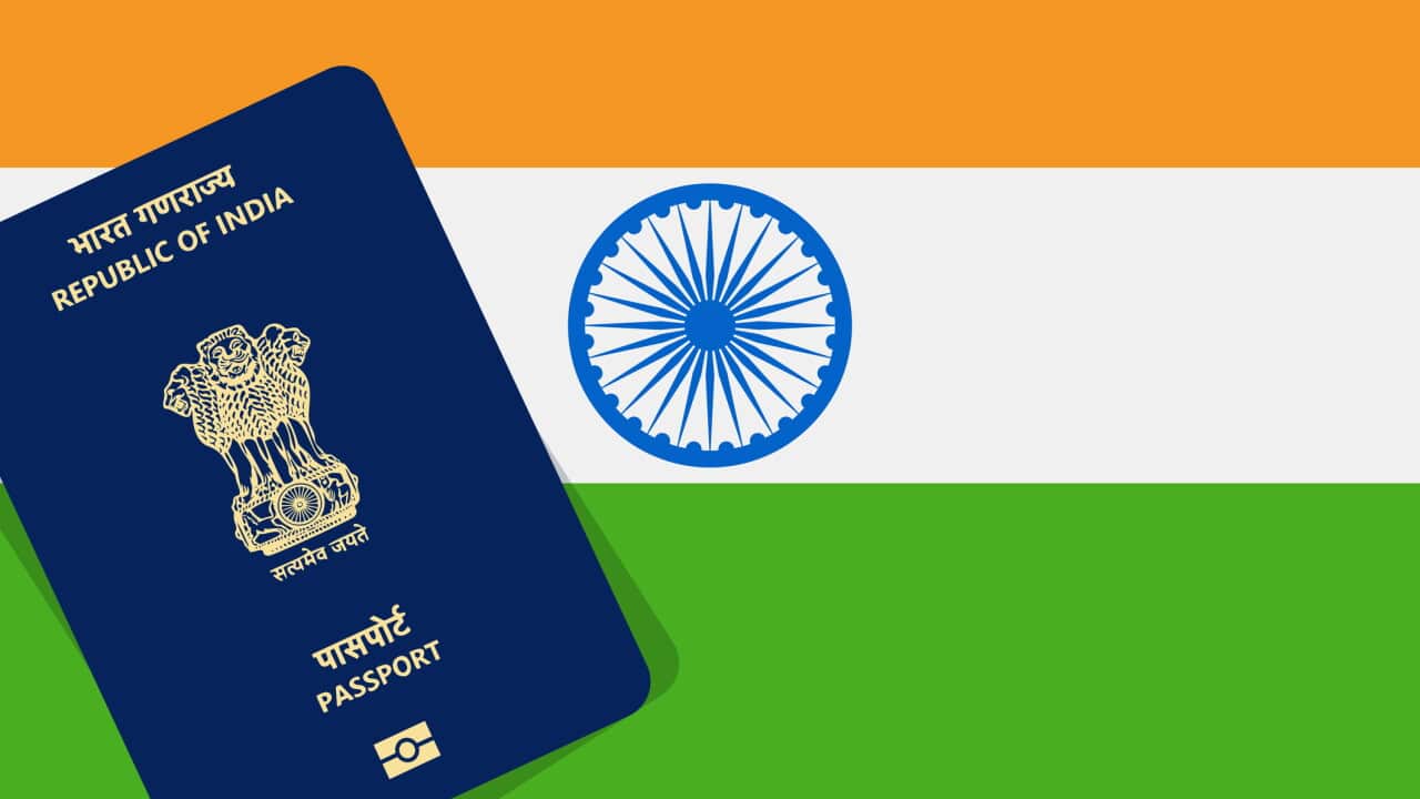 Passport and Flag of India. National ID and National Flag. Vector Illustration