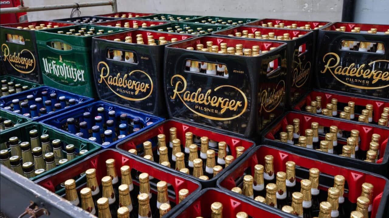 German locals leave town's stores dry.