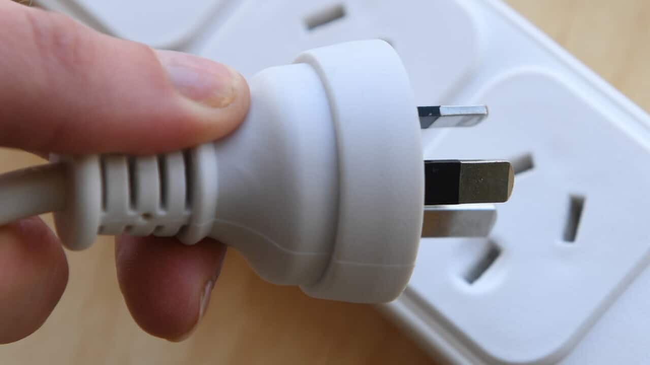 A multi-point power board is seen in Melbourne, Monday, October 16, 2017