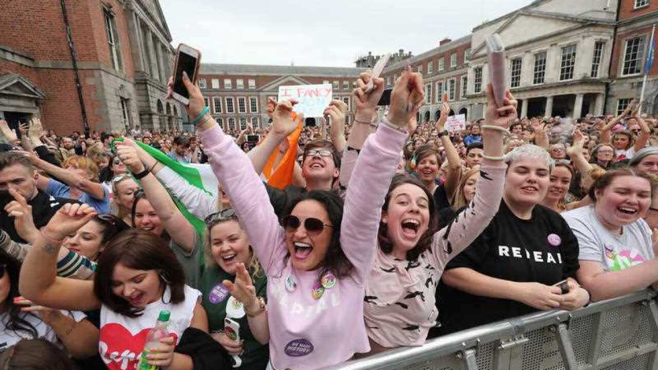 Yes campaigners celebrate in ireland