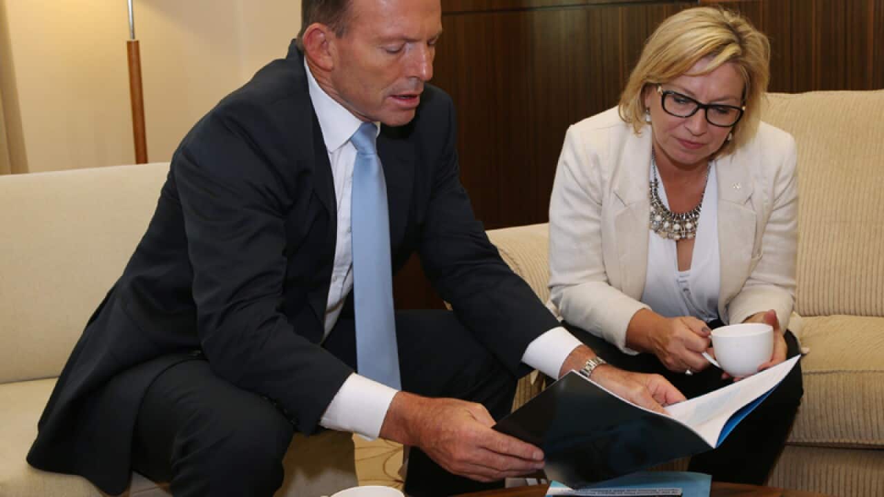 Australian of the Year Rosie Batty and Prime Minister Tony Abbott