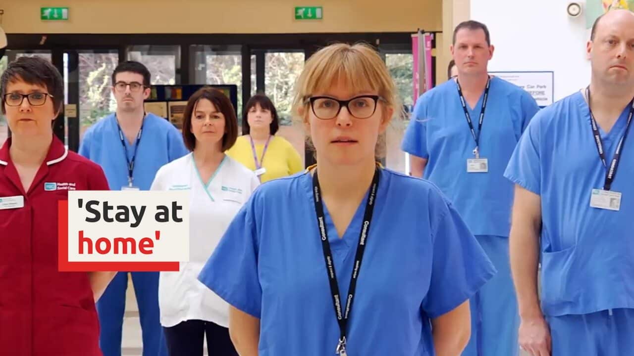 Doctors and nurses message urging public to 'stay at home'