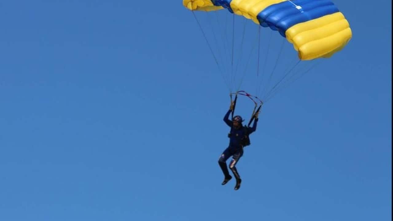 skydiver Michael Vaughan