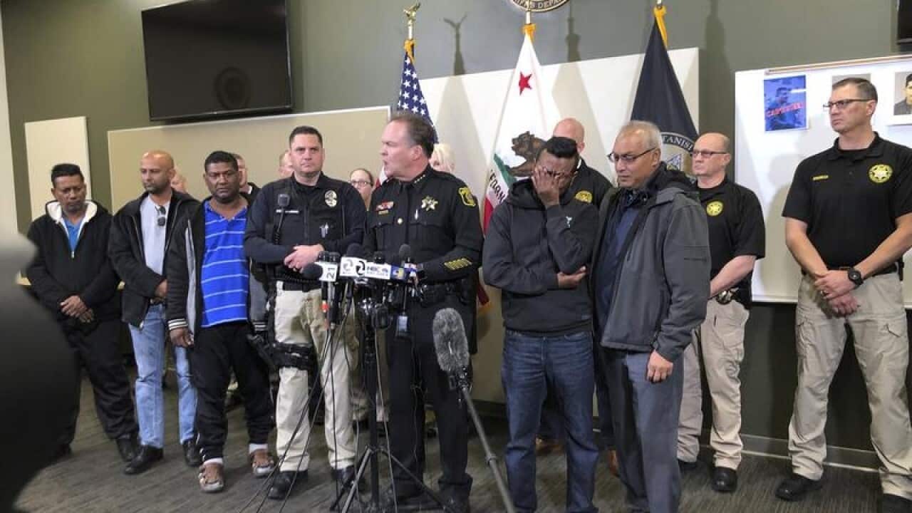 A police press conference