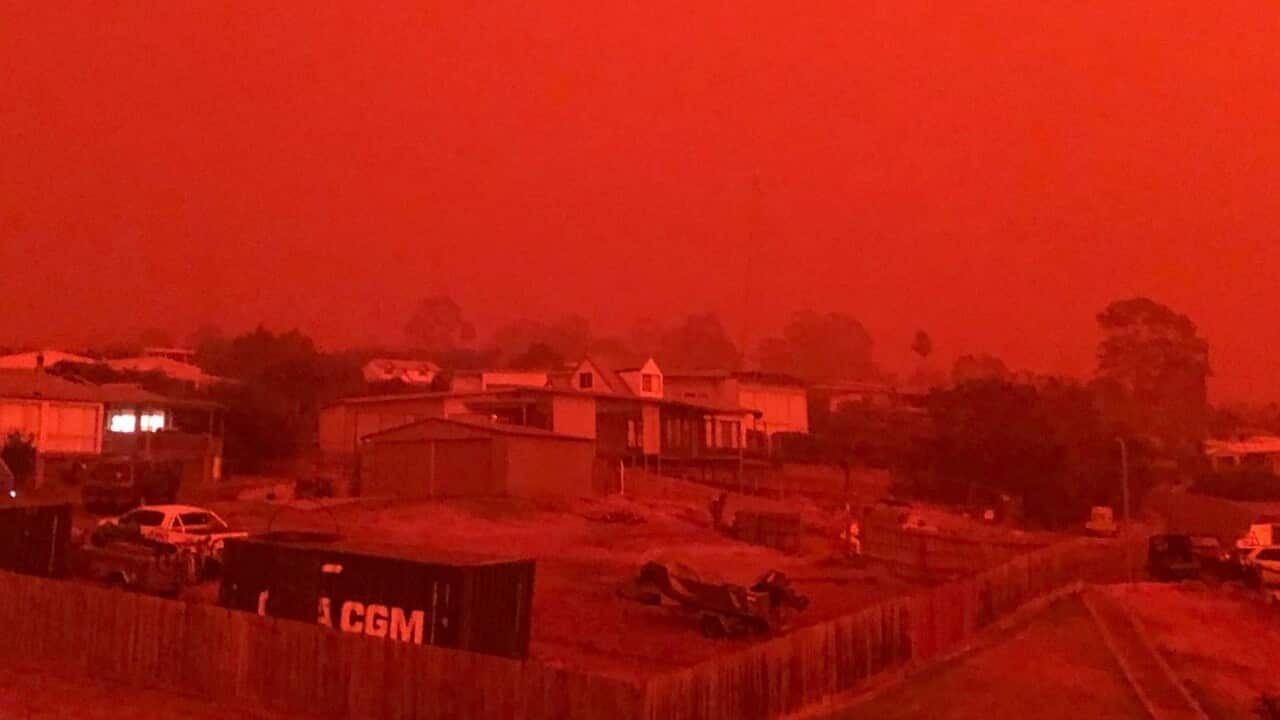Mallacoota in East Gippsland, Victoria, on Saturday, January 4, 2020 during the bush fires