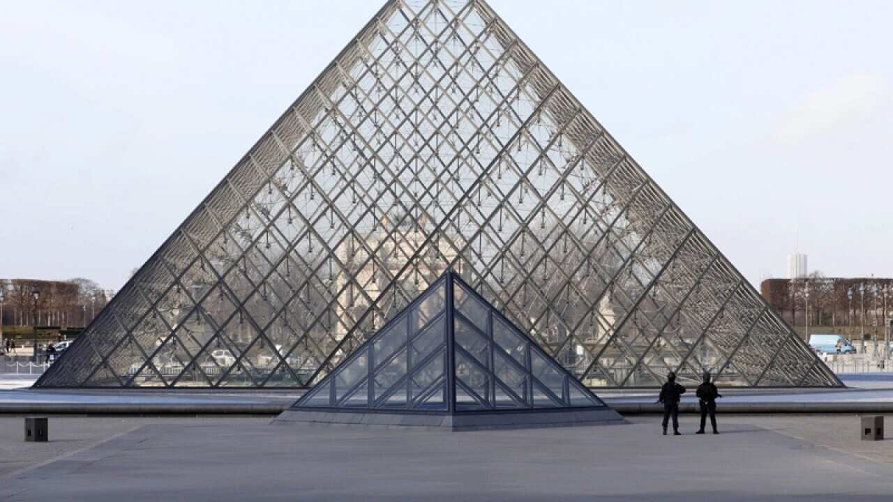 Patrons were unable to visit the Louvre on Sunday