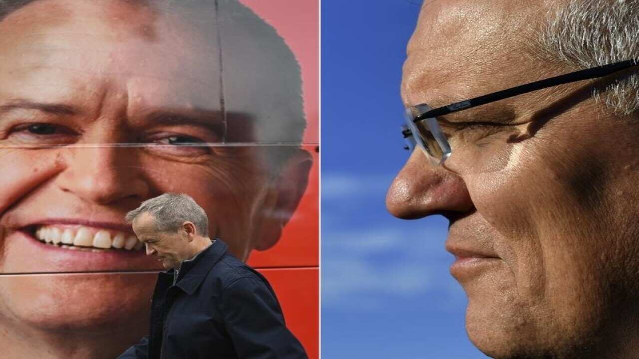 COMPOSITE PIC OF BILL SHORTEN AND SCOTT MORRISON