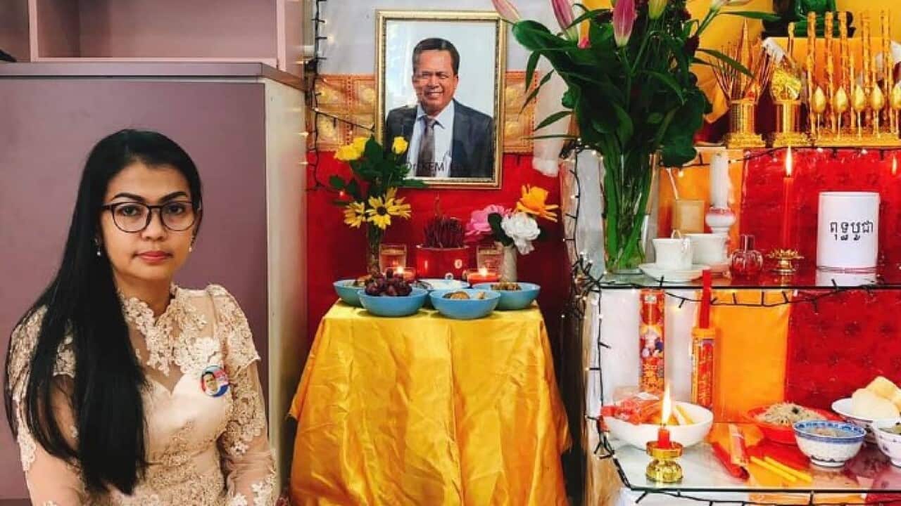 Dr. Kem Ley's wife, Mrs. Bou Rachana