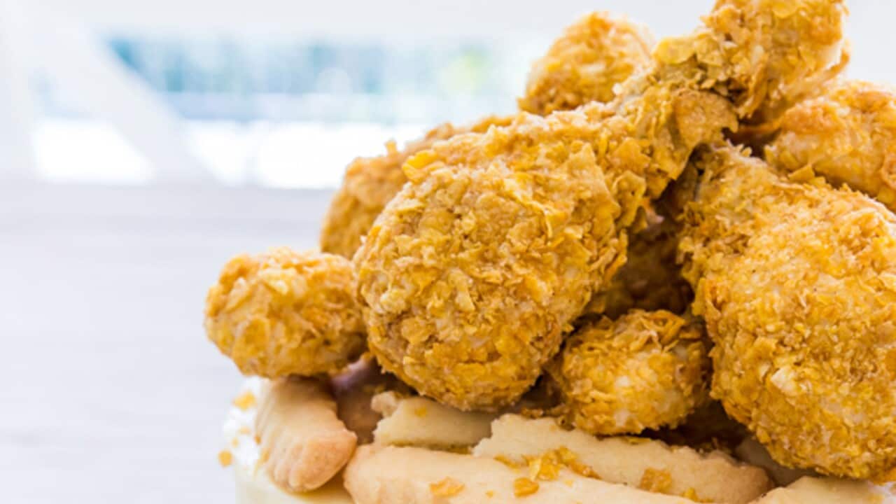 Fried chicken cake