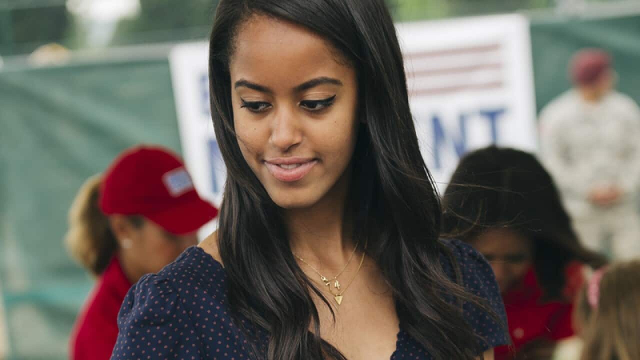 Malia Obama at the American village