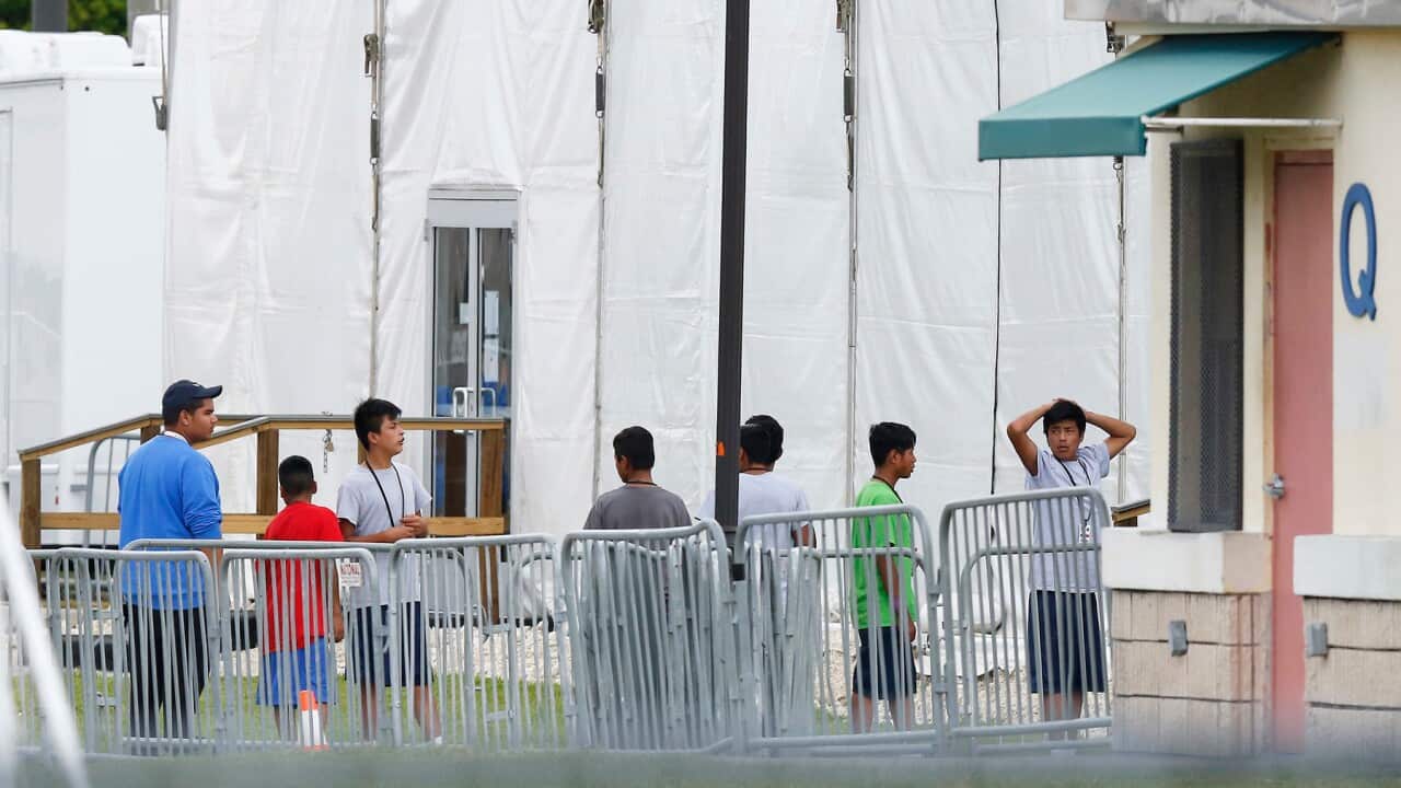The Homestead Temporary Shelter for Unaccompanied Children in Florida, US