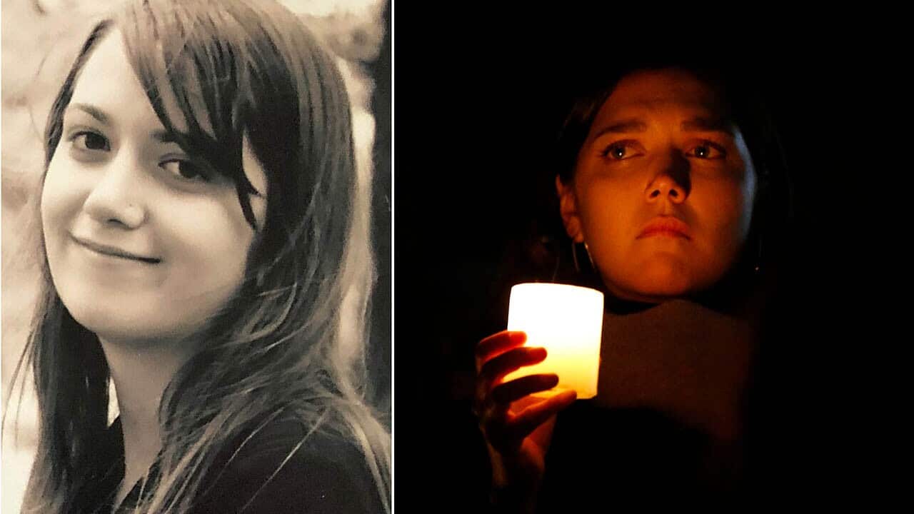 Hundred of people gathered in Melbourne on Friday night to mourn Courtney Herron