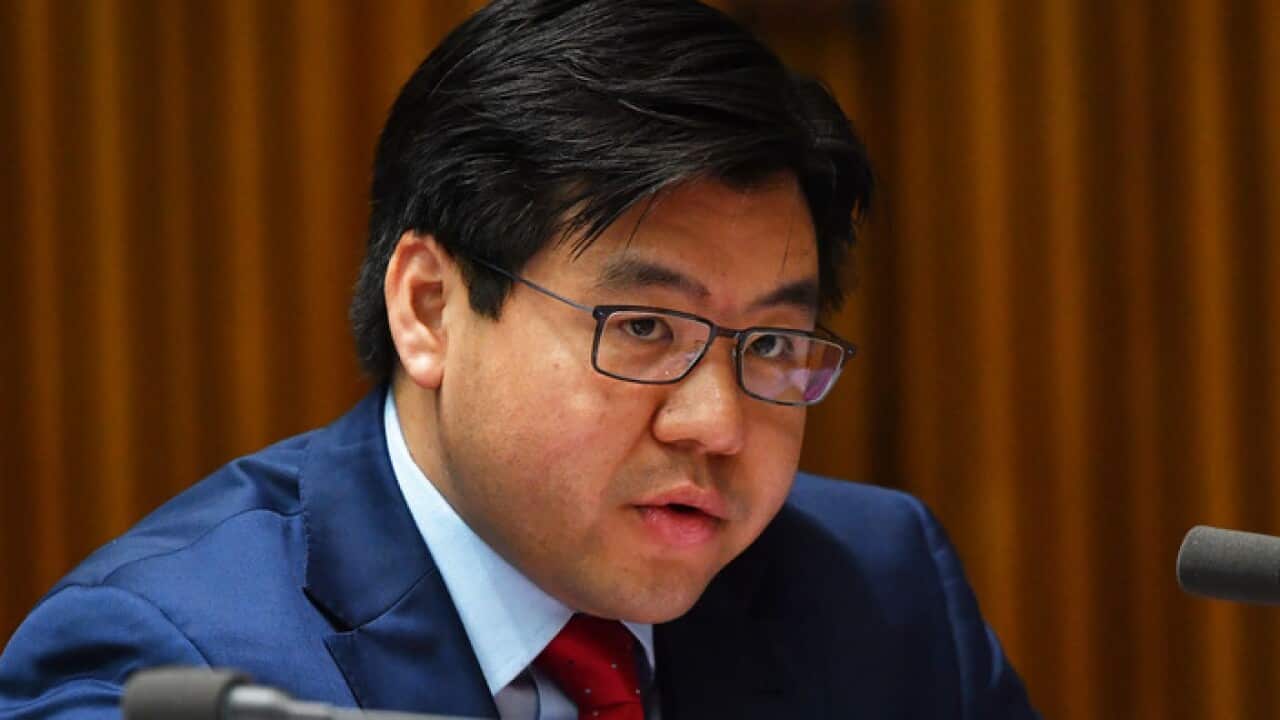 Race Discrimination Commissioner Dr Tim Soutphommasane attends Senate Estimates at Parliament House in Canberra, Tuesday, Feb. 28, 2017.