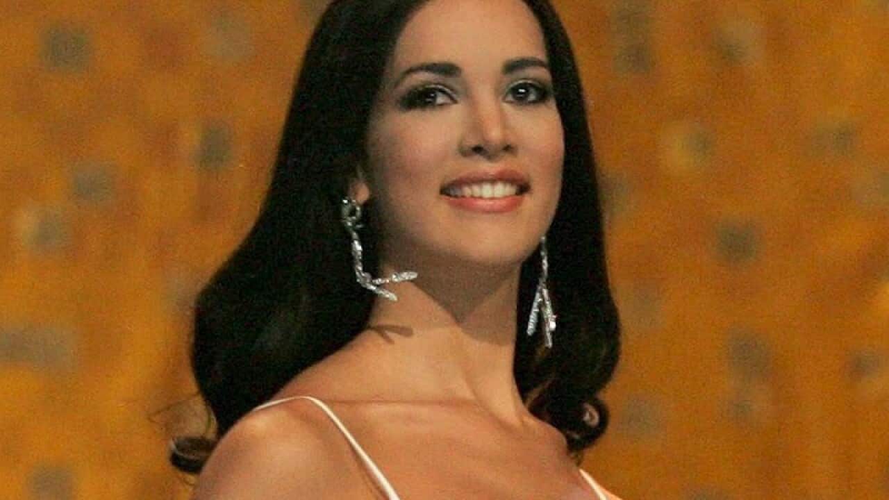 Monica Spear during the 2005 Miss Universe final