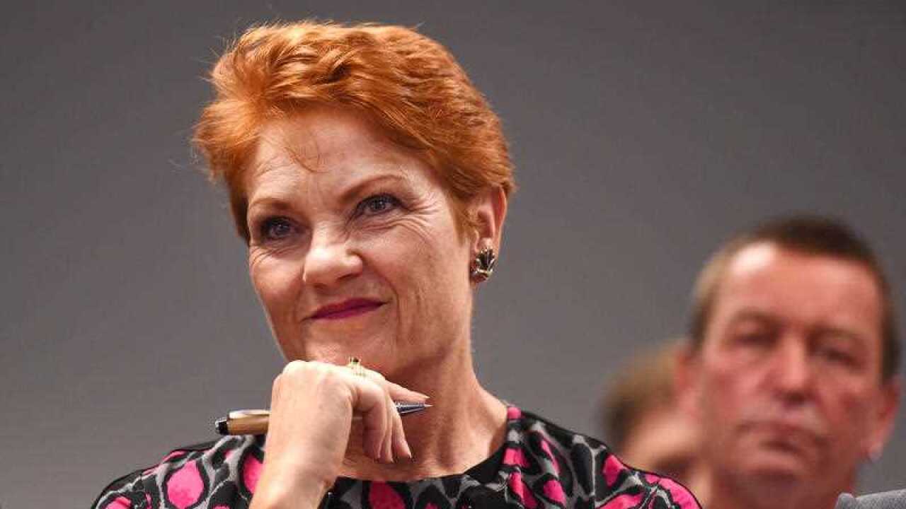 One Nation's Pauline Hanson