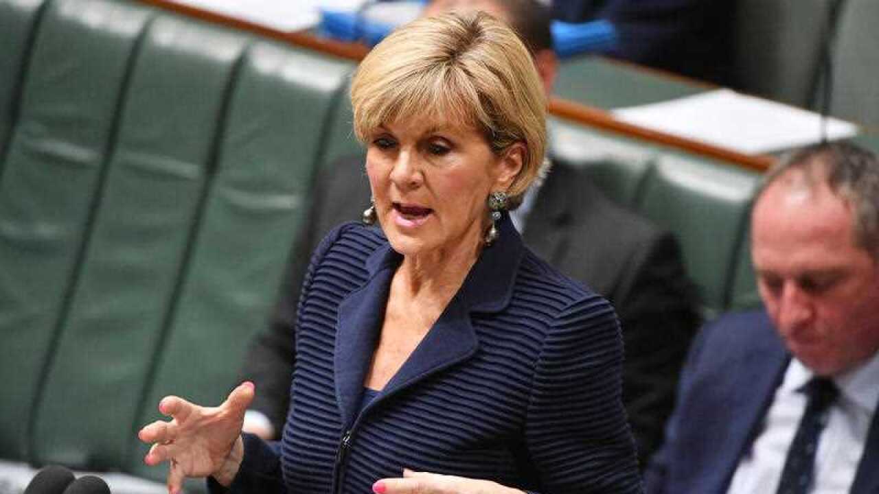Minister for Foreign Affairs Julie Bishop during Question Time in the House of Representatives in Canberra, Wednesday, October 25, 2017.