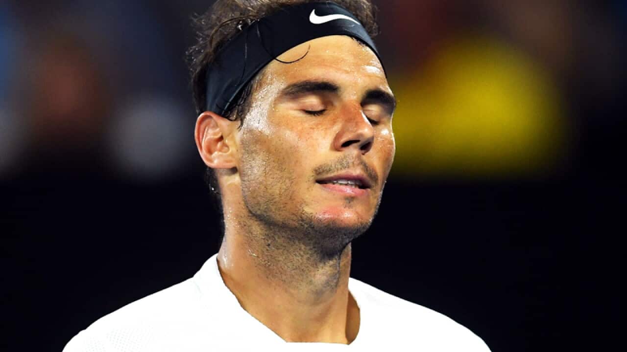 Rafael Nadal during the Australia Open.