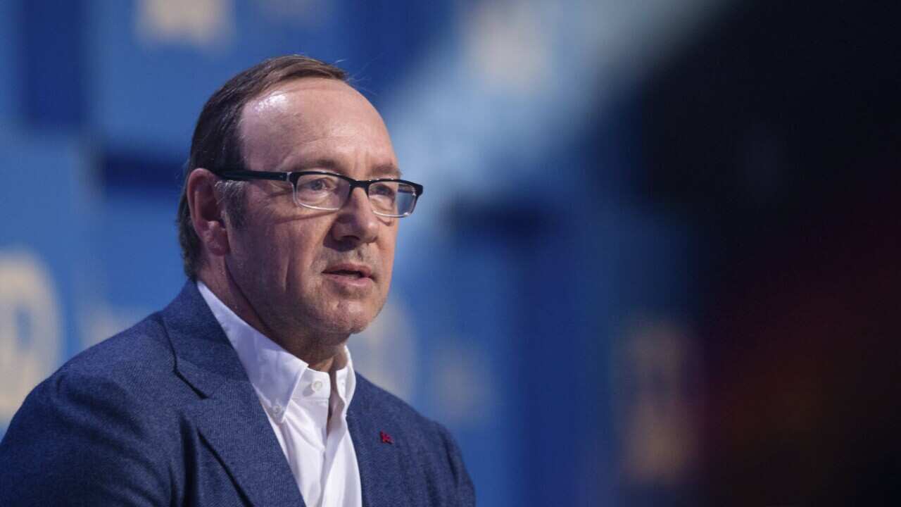 US actor Kevin Spacey speaking at the Bits and Pretzels founders' and investors' festival in Munich, Germany, in 2017.