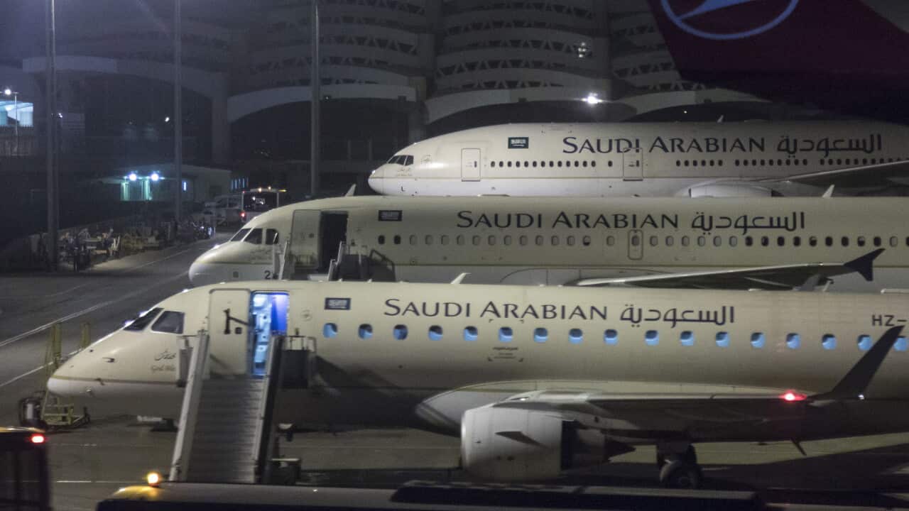 Photo: SBS The government has warned Australians who wish to leave Saudi Arabia to do so "while commercial options remain available"
