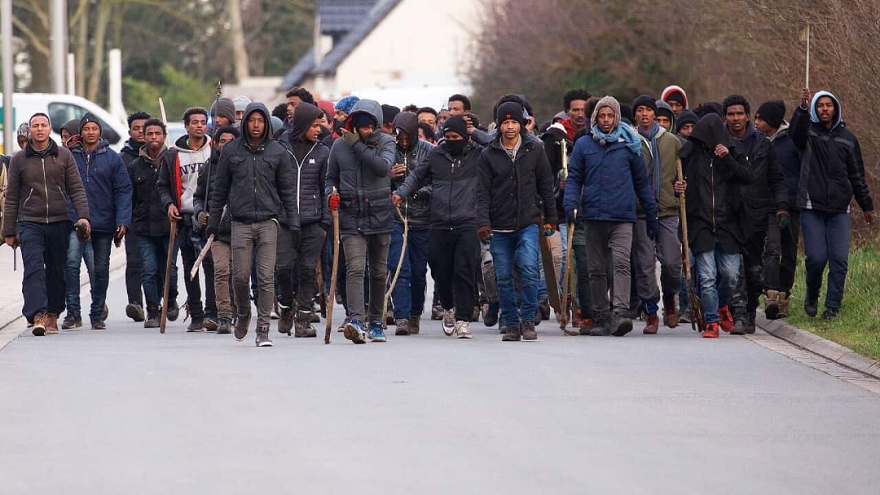 Violence flared in Calais.