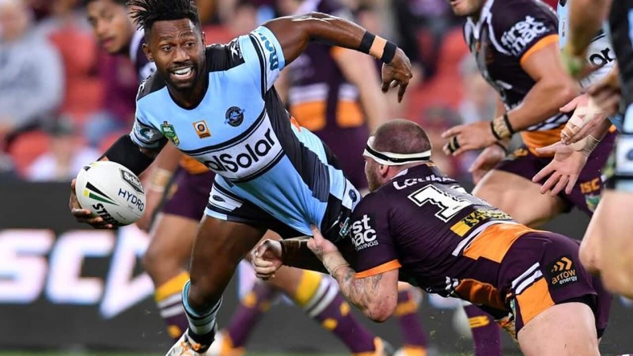 James Segeyaro of the Sharks.