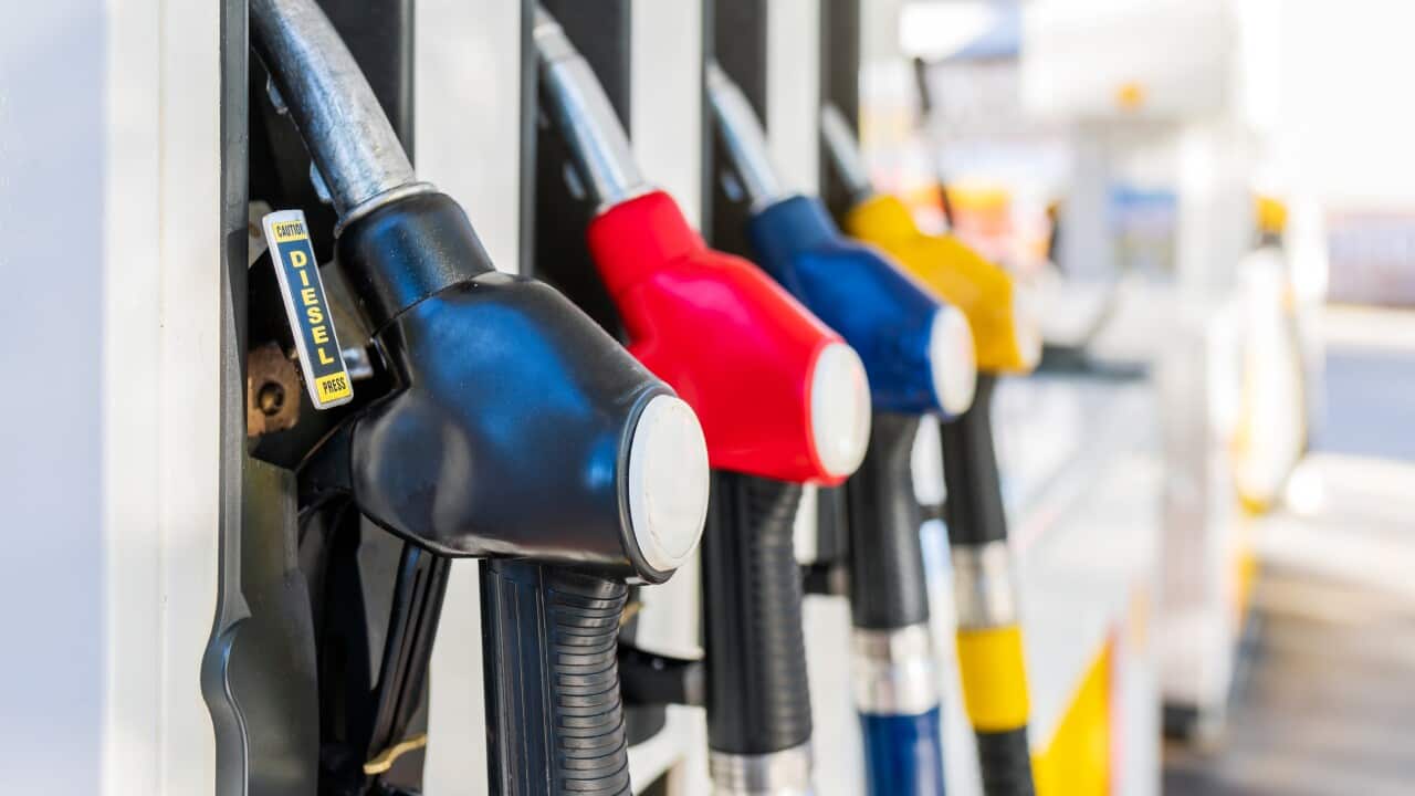 Fuel pump close-up photo on Australian service station